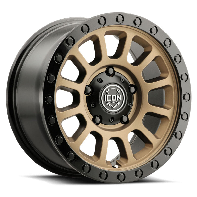 ICON Hulse 18x9 / 5x150 / 25mm / 6in BS Satin Bronze w/ Gloss Black Lip
