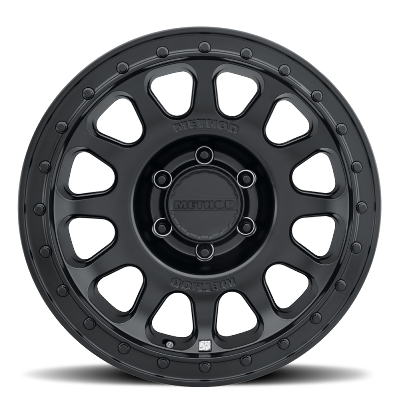 Method MR709 HD Bead Grip 17x 8.5in / ET0 / 6x5.5 BP / 106.25mm Bore - Black Wheel
