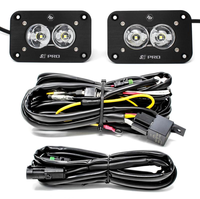 Baja Designs S2 Pro Flush Mount LED Light Pod Kit Work/Scene Pattern - Pair-LTW Motorsports