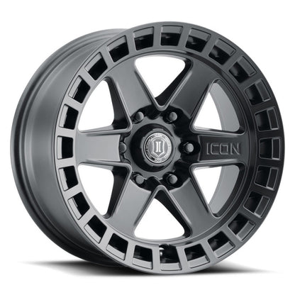 ICON Raider 17x8.5 6x5.5 0mm Offset 4.75in BS Satin Black Wheel-LTW Motorsports