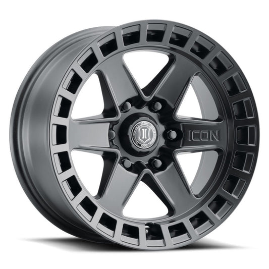 ICON Raider 17x8.5 6x5.5 0mm Offset 4.75in BS Satin Black Wheel-LTW Motorsports