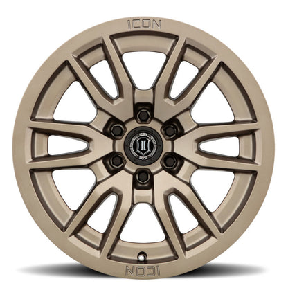 ICON Vector 6 17x8.5 6x5.5 25mm Offset 5.75in BS 95.1mm Bore Bronze Wheel-LTW Motorsports