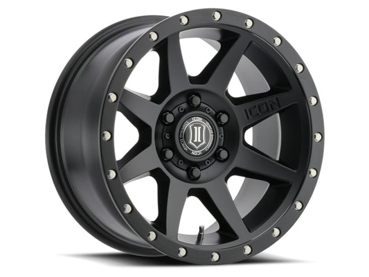 ICON Rebound 17x8.5 6x120 0mm Offset 4.75in BS 67mm Bore Satin Black Wheel-LTW Motorsports