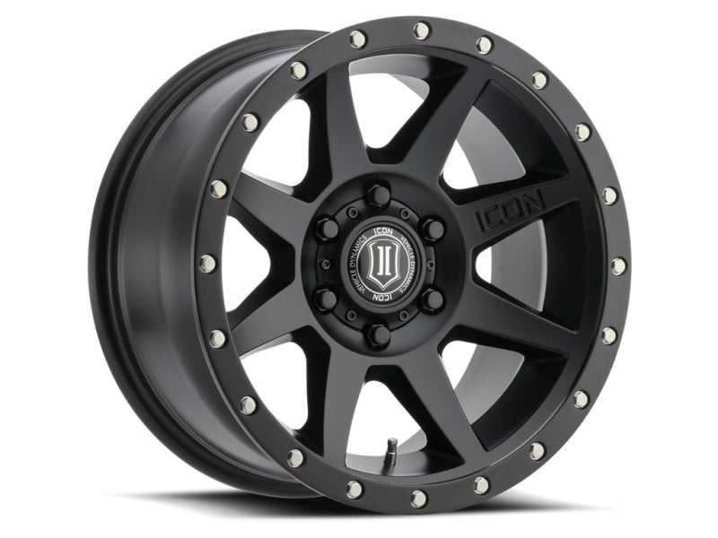 ICON Rebound 18x9 6x5.5 0mm Offset 5in BS 106.1mm Bore Satin Black Wheel-LTW Motorsports