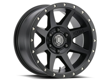 ICON Rebound 18x9 6x5.5 0mm Offset 5in BS 106.1mm Bore Satin Black Wheel-LTW Motorsports