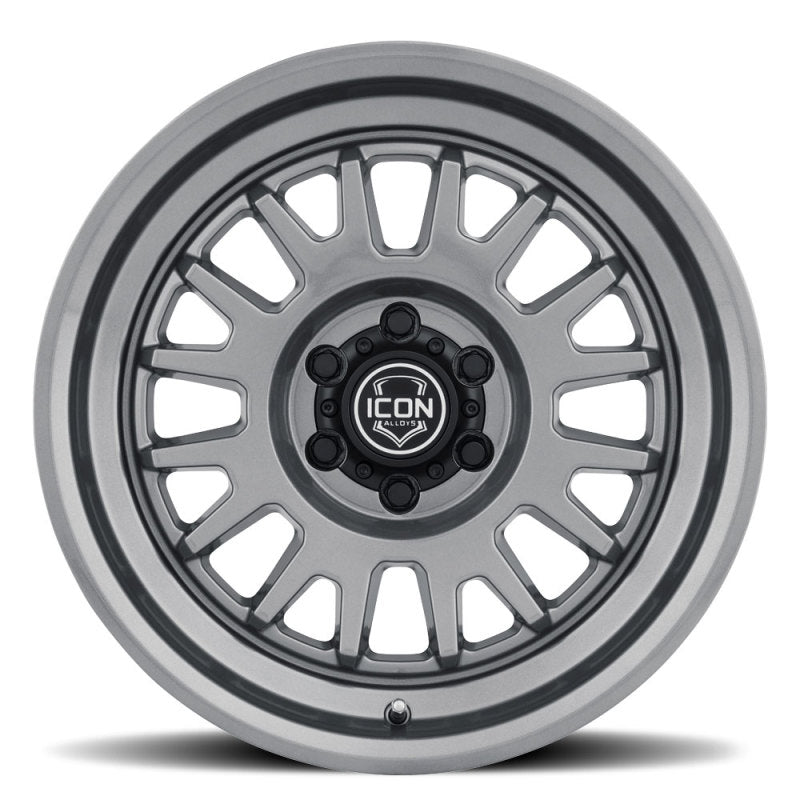ICON Anza 17x8.5 5x5 -6mm Offset 4.5in BS 71.5mm Hub Bore Gun Metal Wheel-LTW Motorsports