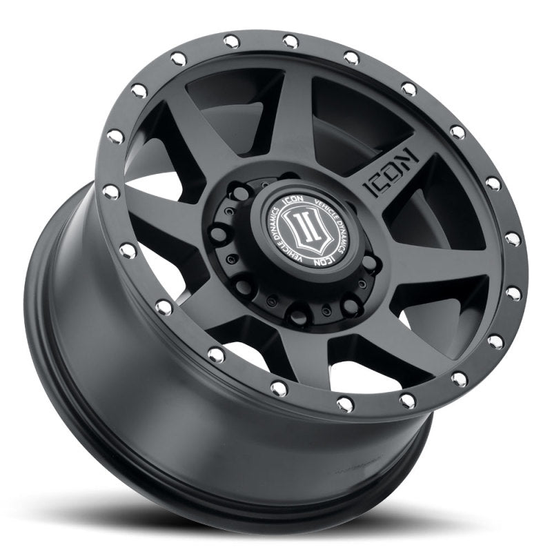 ICON Rebound 17x8.5 8x6.5 13mm Offset 5.25in BS 121.4mm Bore Satin Black Wheel-LTW Motorsports