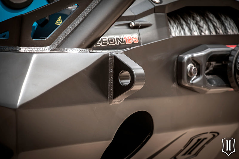 ICON 07-18 Jeep Wrangler JK Pro Series Front Bumper Rec Winch Mount w/Bar/Tabs-LTW Motorsports