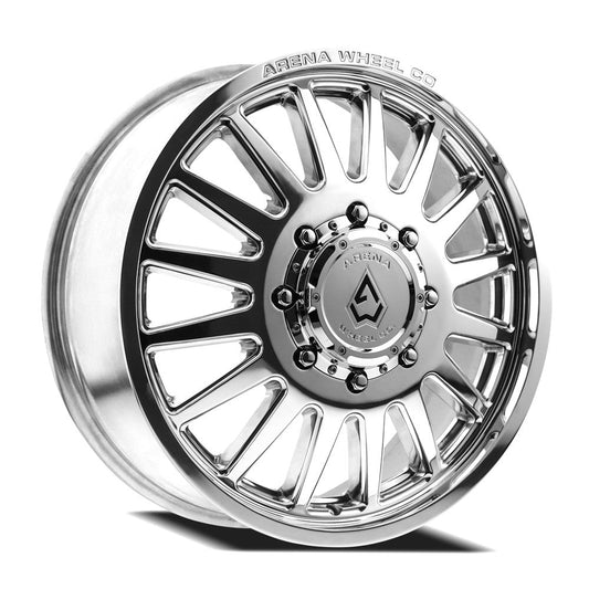 20x8.25 Arena A110 Rival Milled and Polished DUALLY FRONT Wheel 8x6.5 (105mm)