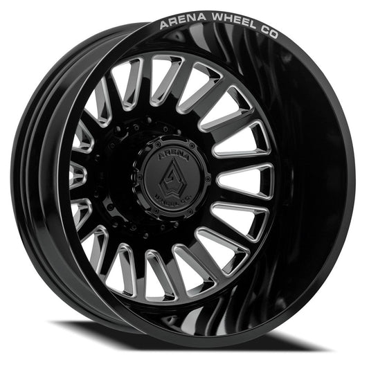 22x8.25 Arena A110 Rival Milled and Polished DUALLY REAR Wheel 10x225 (-202mm)
