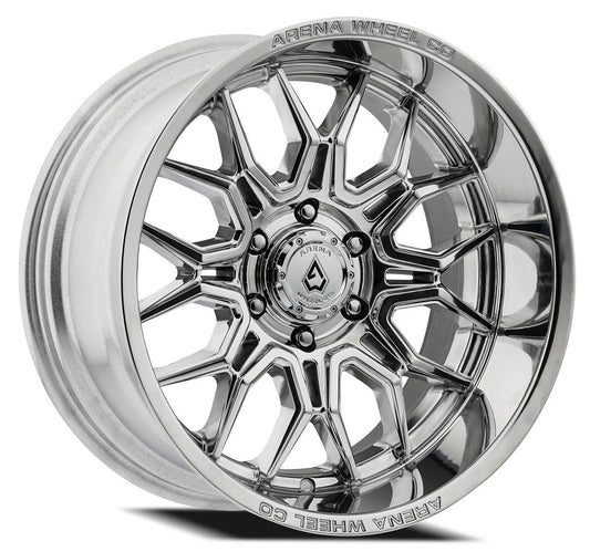 22x12 Arena A117 Violator Milled and Polished Wheel 5x5 (-44mm)