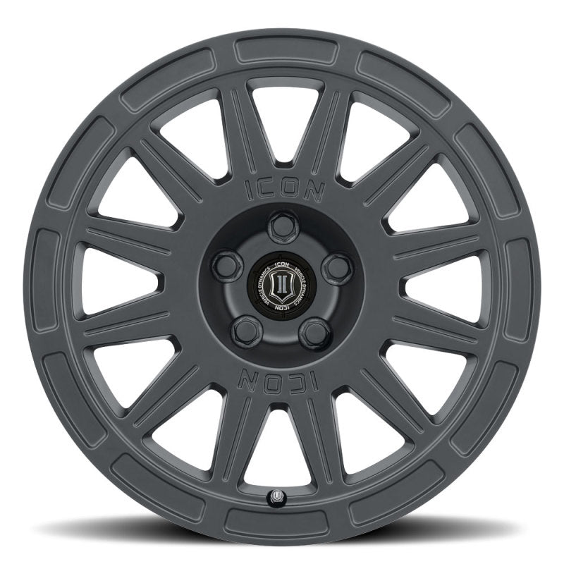 ICON Ricochet 15x7 5x100 15mm Offset 4.6in BS 56.1mm Bore Satin Black Wheel-LTW Motorsports