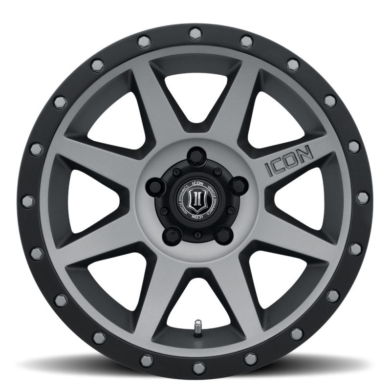 ICON Rebound 17x8.5 5x4.5 0mm Offset 4.75in BS 71.5mm Bore Titanium Wheel-LTW Motorsports