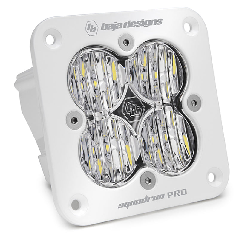Baja Designs Squadron Pro White Wide Cornering Pattern Flush Mount LED Light Pod - Clear-LTW Motorsports