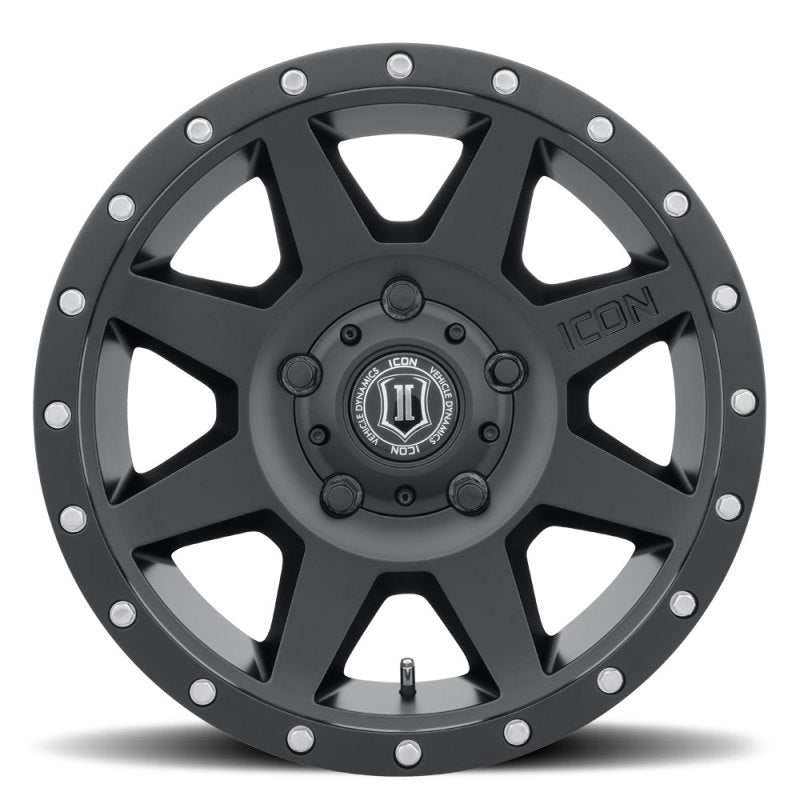 ICON Rebound 18x9 5x150 25mm Offset 6in BS 110.1mm Bore Satin Black Wheel-LTW Motorsports