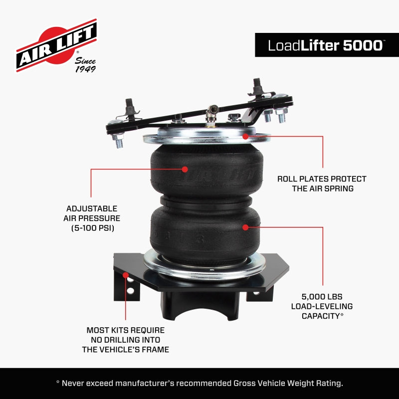 Air Lift LoadLifter 5000 for 2019 Chevrolet Silverado 1500 4WD (Trail Boss)