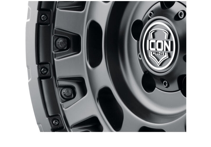 ICON Hammer Pro 17x8.5 / 6x5.5 / 25mm / 5.75in BS - Satin Black