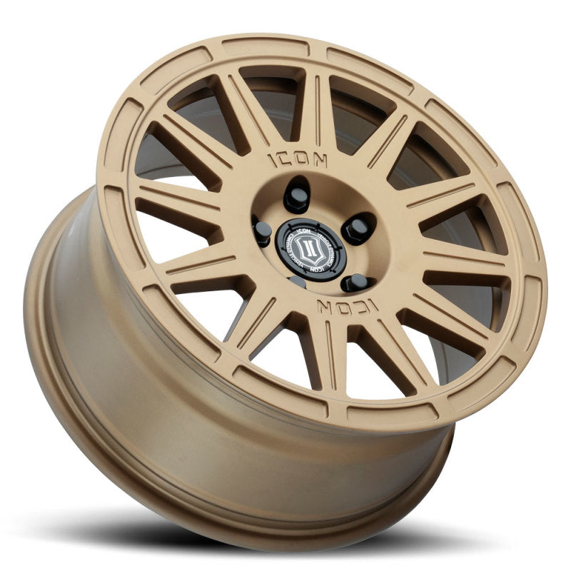 ICON Ricochet 17x8 5x100 38mm Offset 6in BS Satin Gold Wheel-LTW Motorsports