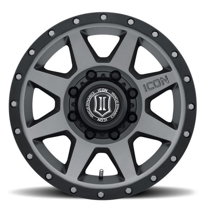 ICON Rebound HD 18x9 8x6.5 12mm Offset 5.5in BS 121.4mm Bore Titanium Wheel-LTW Motorsports