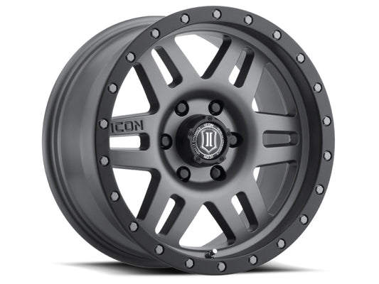 ICON Six Speed 17x8.5 5x150 25mm Offset 5.75in BS 116.5mm Bore Titanium Wheel-LTW Motorsports