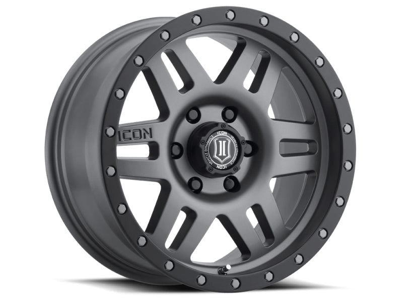 ICON Six Speed 17x8.5 6x135 6mm Offset 5in BS 94mm Bore Titanium Wheel-LTW Motorsports