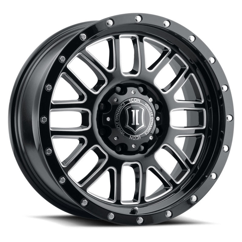 ICON Alpha 20x9 8x6.5in 19mm Offset 5.75in BS Gloss Black Milled Spokes Wheel-LTW Motorsports