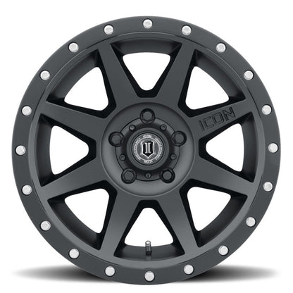 ICON Rebound 17x8.5 5x4.5 0mm Offset 4.75in BS 71.5mm Bore Satin Black Wheel-LTW Motorsports