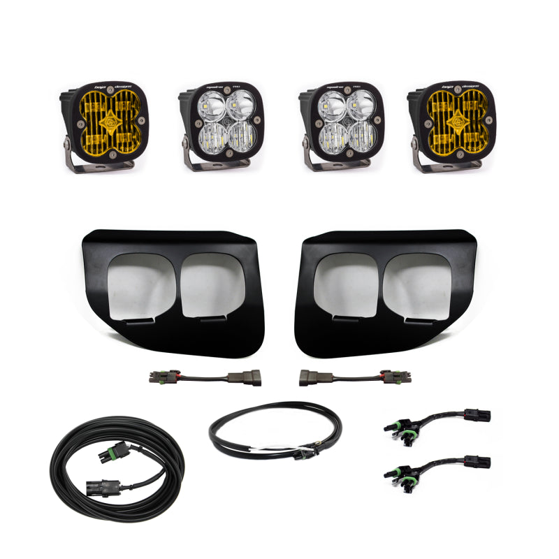 Baja Designs 2020+ Ford Super Duty Fog Lights FPK Amber SAE/Pro DC Baja Designs w/Upfitter-LTW Motorsports