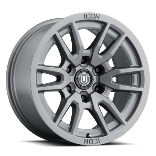 ICON Vector 6 17x8.5 6x120 0mm Offset 4.75in BS 67mm Bore Titanium Wheel-LTW Motorsports