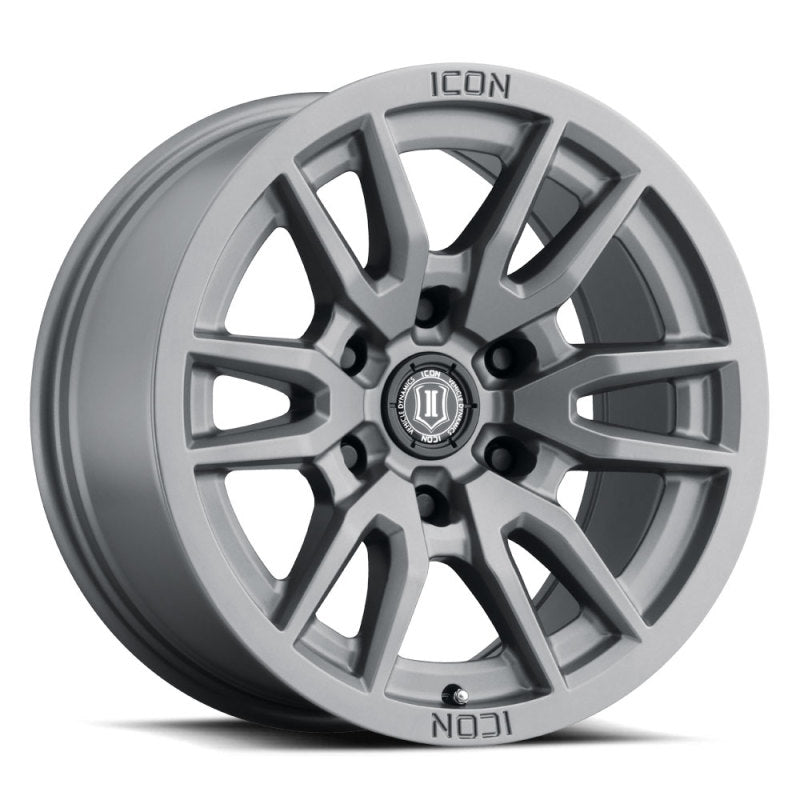 ICON Vector 6 17x8.5 6x135 6mm Offset 5in BS 87.1mm Bore Titanium Wheel-LTW Motorsports