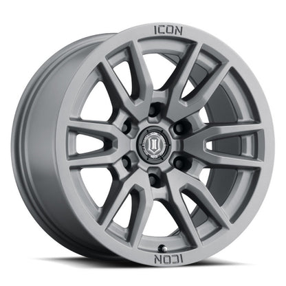 ICON Vector 6 17x8.5 6x135 6mm Offset 5in BS 87.1mm Bore Titanium Wheel-LTW Motorsports