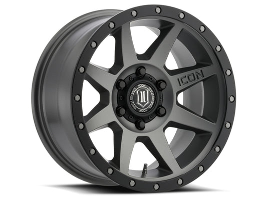 ICON Rebound 17x8.5 6x120 0mm Offset 4.75in BS 67mm Bore Titanium Wheel-LTW Motorsports