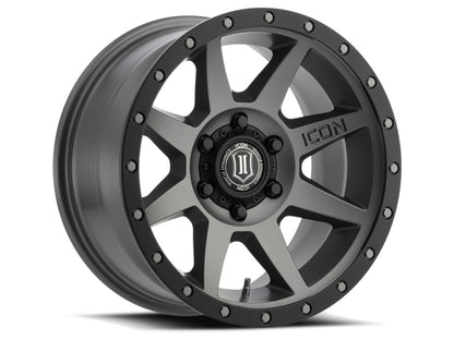 ICON Rebound Pro 17x8.5 6x5.5 0mm Offset 4.75in BS 106.1mm Bore Titanium Wheel-LTW Motorsports