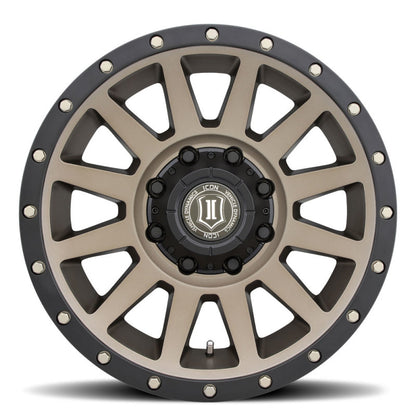 ICON Compression 18x9 8x6.5 12mm Offset 5.5in BS Bronze Wheel-LTW Motorsports