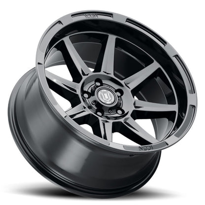 ICON Bandit 20x10 6x135 -24mm 4.5in BS 87.10mm Bore Gloss Black Wheel-LTW Motorsports