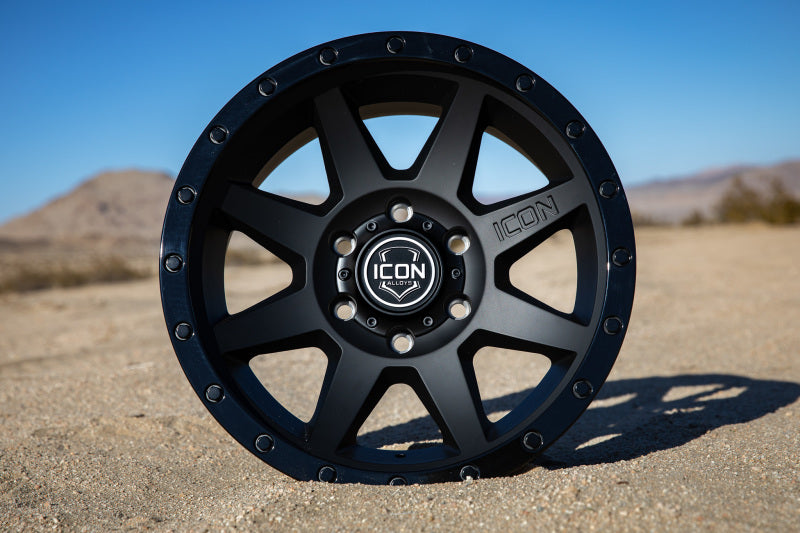 ICON Rebound 18x9 5x150 25mm Offset 6in BS 110.1mm Bore Double Black Wheel-LTW Motorsports