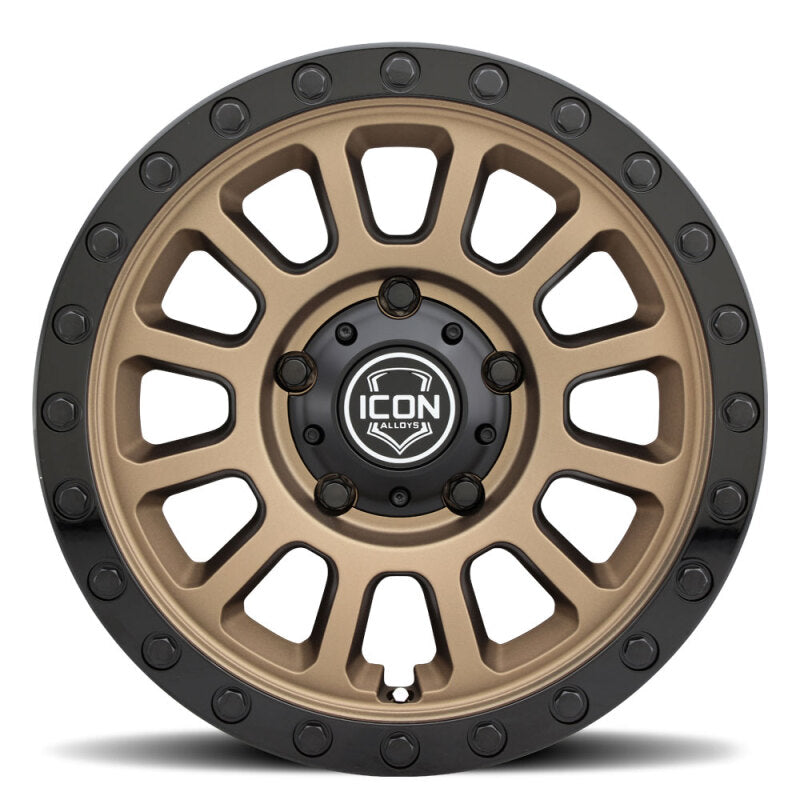 ICON Hulse 18x9 / 5x150 / 25mm / 6in BS Satin Bronze w/ Gloss Black Lip