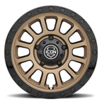 ICON Hulse 17x8.5 / 5x150 / 25mm / 5.75in BS Satin Bronze w/ Gloss Black Lip