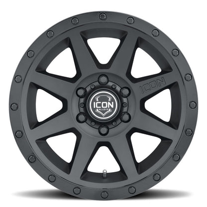 ICON Rebound 18x9 6x135 6mm Offset 5.25in BS 87.1mm Bore Double Black Wheel-LTW Motorsports