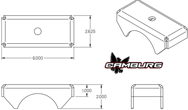 Camburg Leaf Spring Axle Perches (3.0in. OD tube) (pair)-LTW Motorsports