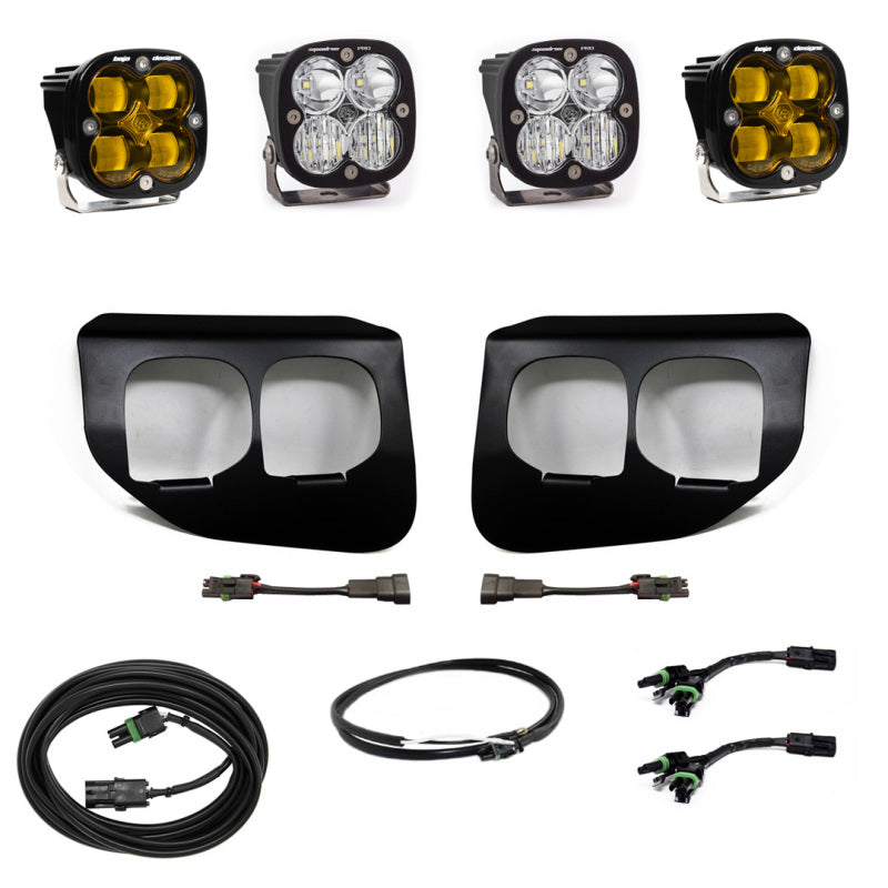 Baja Designs 2020+ Ford Super Duty Fog Lights FPK Amber SAE/Pro DC Baja Designs w/Upfitter-LTW Motorsports
