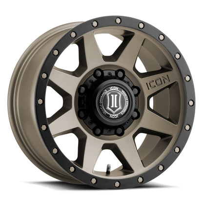 ICON Rebound 17x8.5 8x170 6mm Offset 5in BS 125mm Bore Bronze Wheel-LTW Motorsports
