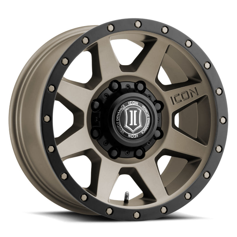 ICON Rebound HD 18x9 8x6.5 12mm Offset 5.5in BS 121.4mm Bore Bronze Wheel-LTW Motorsports