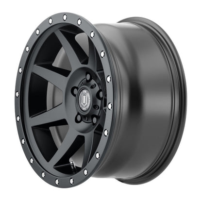 ICON Rebound 17x8.5 5x4.5 0mm Offset 4.75in BS 71.5mm Bore Satin Black Wheel-LTW Motorsports