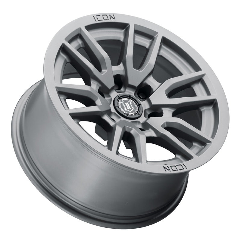 ICON Vector 6 17x8.5 6x5.5 25mm Offset 5.75in BS 95.1mm Bore Titanium Wheel-LTW Motorsports