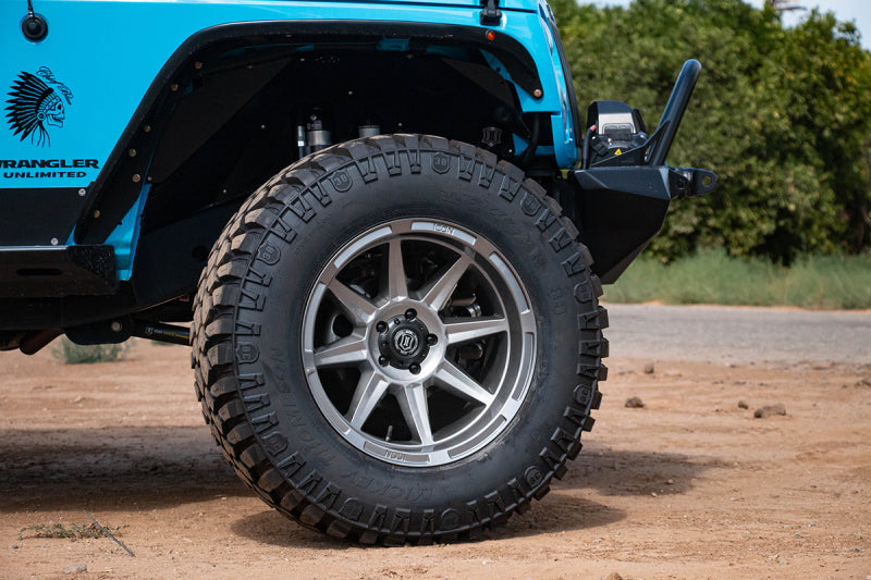 ICON Bandit 20x10 5x5 -24mm 4.5in BS 71.50mm Bore Gun Metal Wheel-LTW Motorsports