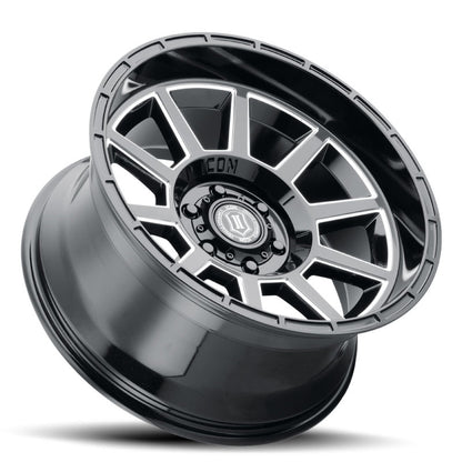 ICON Recoil 20x10 6x135 -24mm Offset 4.5in BS Gloss Black Milled Spokes Wheel-LTW Motorsports