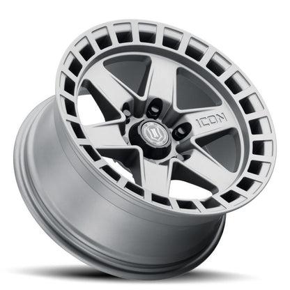 ICON Raider 17x8.5 6x135 6mm Offset 5in BS Titanium Wheel-LTW Motorsports