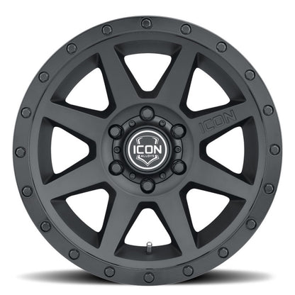 ICON Rebound 17x8.5 6x135 6mm Offset 5in BS 87.1mm Bore Double Black Wheel-LTW Motorsports