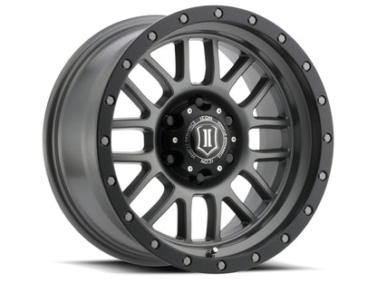 ICON Alpha 17x8.5 5x5 0mm Offset 4.75in BS 71.5mm Bore Titanium Wheel-LTW Motorsports